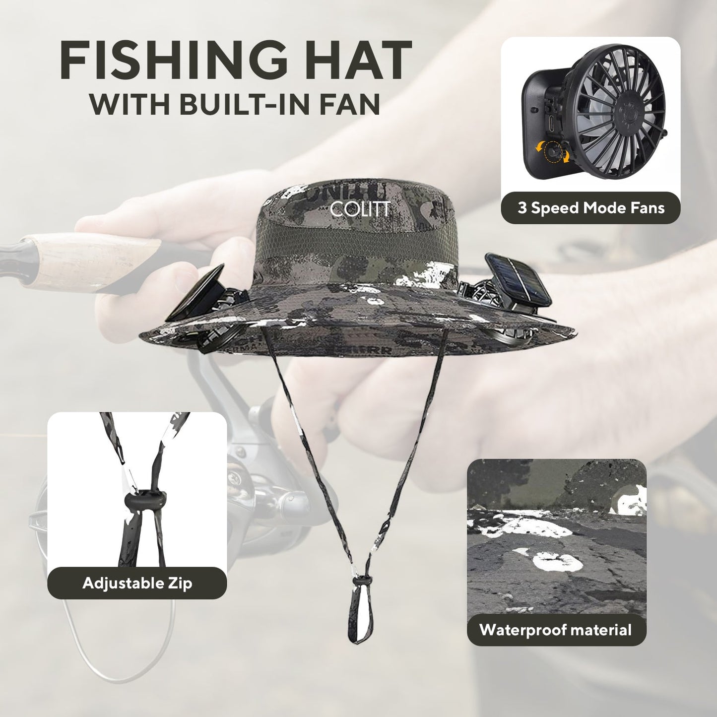 Fishing Hat With Built In Fan