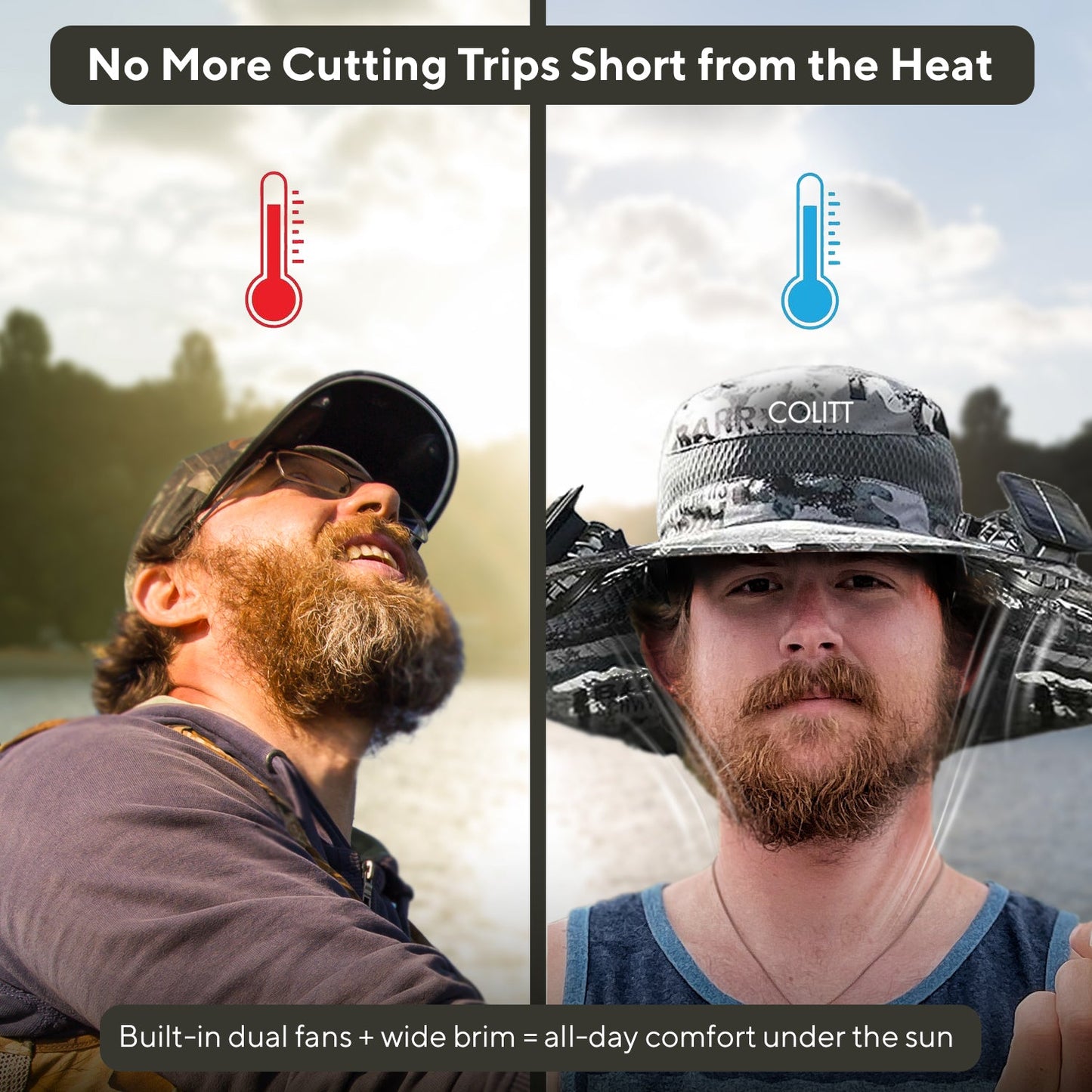Fishing Hat With Built In Fan