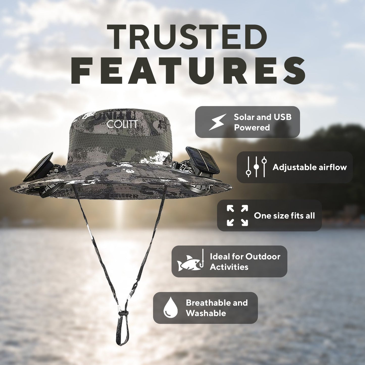 Fishing Hat With Built In Fan